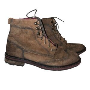 Fluchos Owen Brown Men's Leather Suede Lace-Up Boots, Size 42 F0994